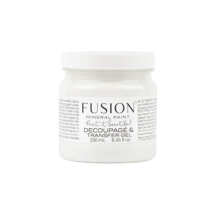 Decoupage transfer gel fusion mineral paint