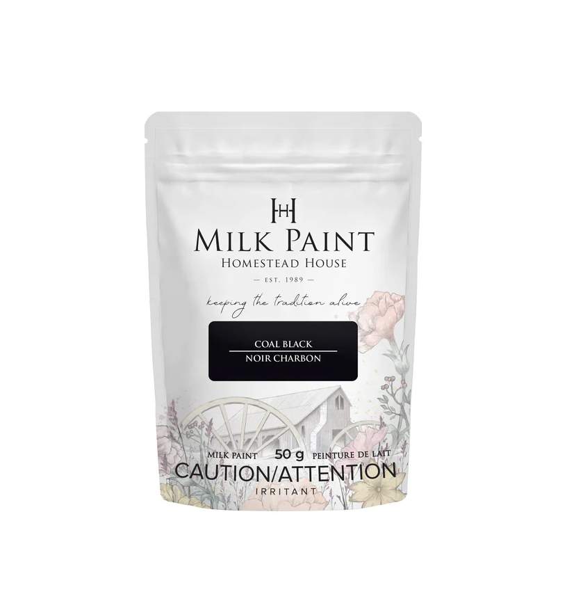 pintura ecologica biodegradable coal black de homestead milkpaint